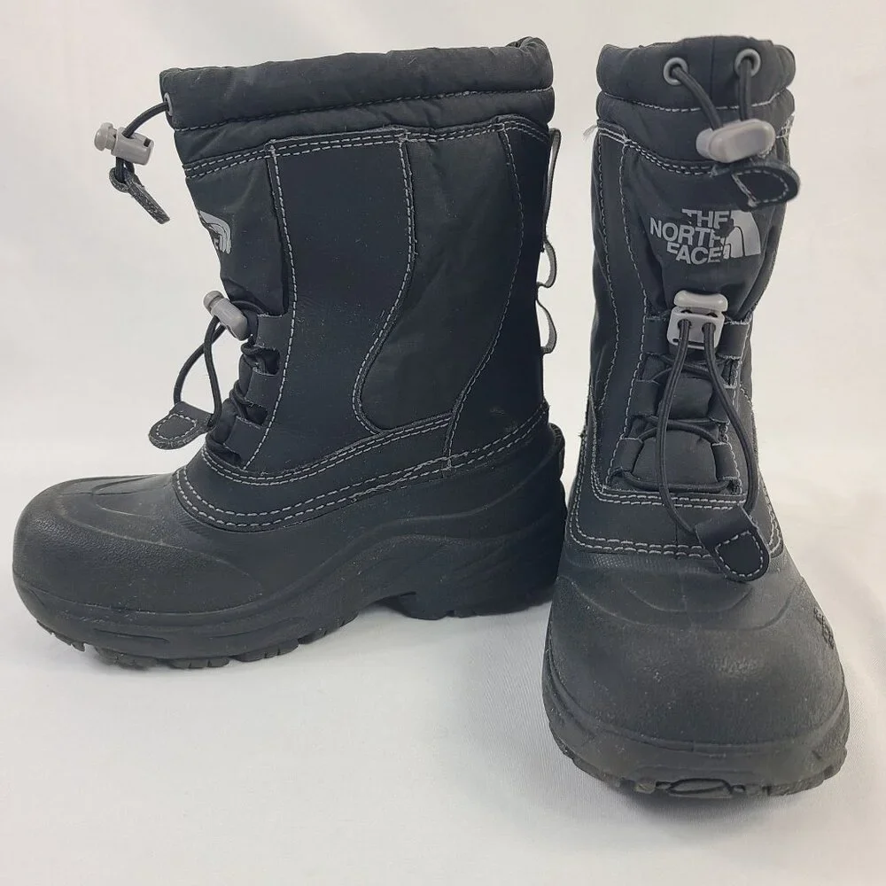 The North Face Kids Waterproof Winter Boots Black Size 13 Insulated EUC